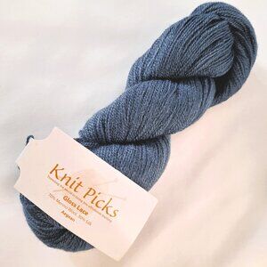 1 Hank Knit Picks Gloss Lace, Lace Wt 70% Merino Wool 30% Silk Aegean Aqua